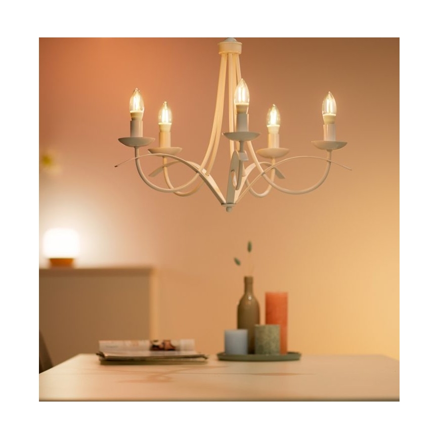 Bombilla LED regulable FILAMENT C35 E14/4,9W/230V 2700-6500K CRI 90 Wi-Fi - WiZ