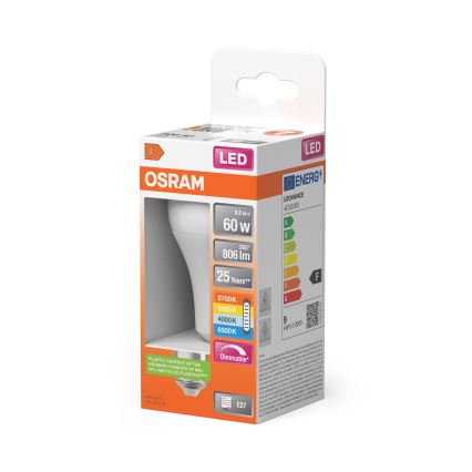 Bombilla LED regulable CLASSIC A60 E27/8,8W/230V 2700/3000/4000/6500K - Osram