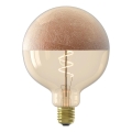 Bombilla LED regulable con remate FILAMENTO G125 E27/4W/230V 1800K cobre CRI 90