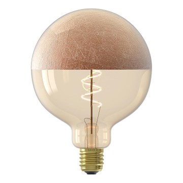 Bombilla LED regulable con remate FILAMENTO G125 E27/4W/230V 1800K cobre CRI 90