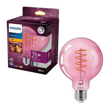 Bombilla LED regulable DECO Philips G93 E27/4,5W/230V 1800K