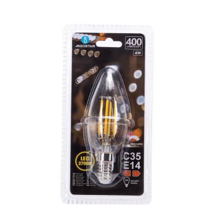 Bombilla LED regulable FILAMENT C35 E14/4W/230V 2700K - Aigostar