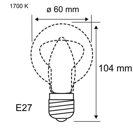Bombilla LED regulable FILAMENT E27/6W/230V 1700K - Paulmann 28522