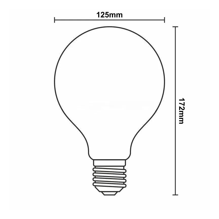 Bombilla LED regulable FILAMENT G125 E27/11W/230V 3000K