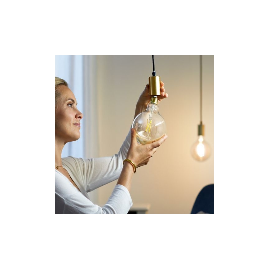 Bombilla LED regulable FILAMENT G125 E27/7W/230V 2700-6500K CRI 90 Wi-Fi - WiZ
