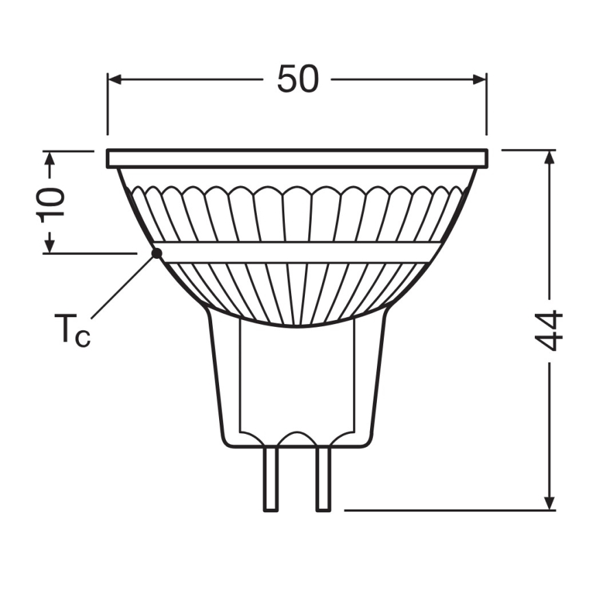 Bombilla LED regulable MR16 GU5,3/5W/12V 4000K 36° CRI 90 - Osram