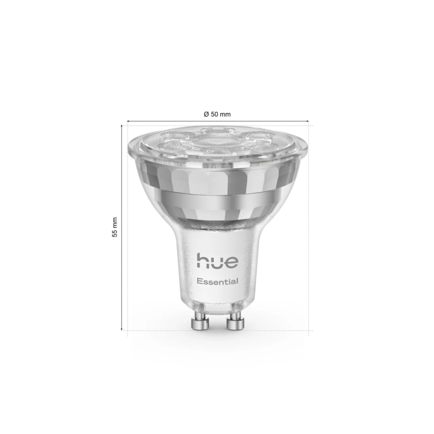 Bombilla LED regulable Philips Hue White And Color Ambiance Essential GU10/4,7W/230V 2200-6500K