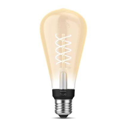 Bombilla LED regulable Philips Hue WHITE FILAMENT ST72 E27/7W/230V 2100K