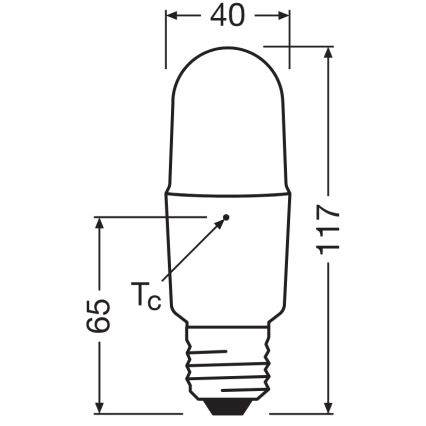 Bombilla LED regulable STICK E27/11W/230V 4000K IRC 90 - Osram