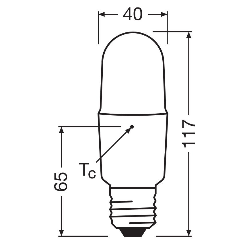 Bombilla LED regulable STICK E27/11W/230V 4000K IRC 90 - Osram