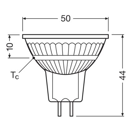 Lámpara LED reflectora regulable MR16 GU5,3/6,8W/12V 4000K 36° CRI 90 - Osram
