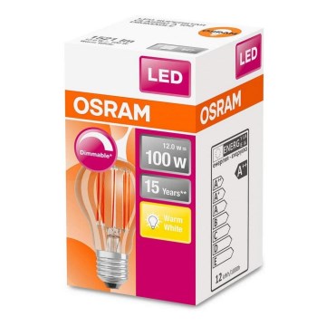 Bombilla LED regulable VINTAGE E27/12W/230V - Osram