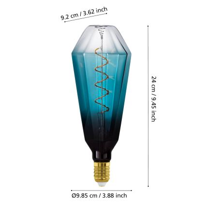Bombilla LED regulable VINTAGE E27/4W/230V 2000K azul - Eglo 110235