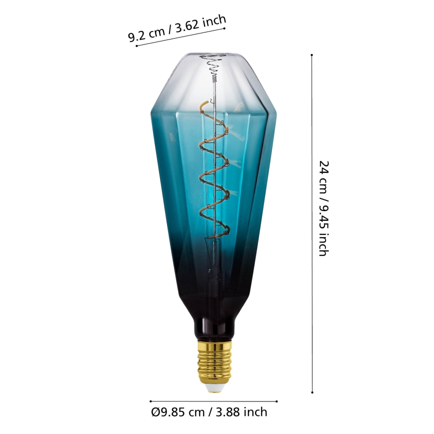Bombilla LED regulable VINTAGE E27/4W/230V 2000K azul - Eglo 110235