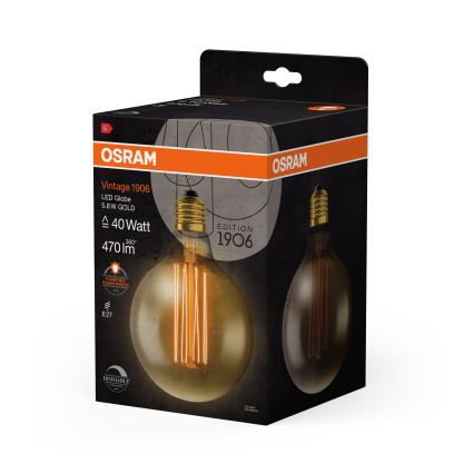 Bombilla LED regulable VINTAGE FILAMENT E27/5,8W/230V 2200K - Osram