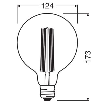 Bombilla LED regulable VINTAGE FILAMENT E27/5,8W/230V 2200K - Osram