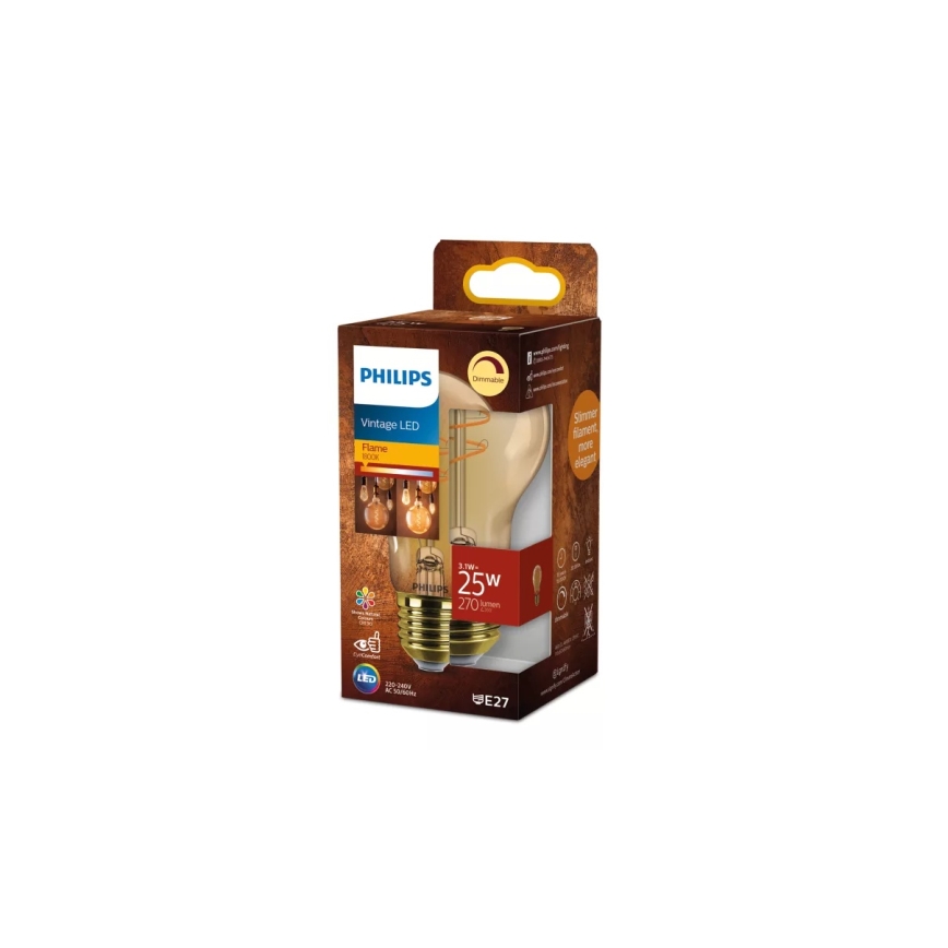 Bombilla LED regulable VINTAGE Philips A60 E27/3,1W/230V 1800K