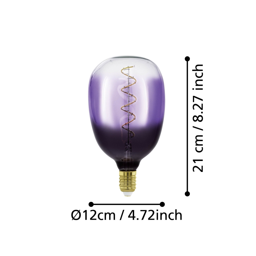 Bombilla LED regulable VINTAGE T120 E27/4W/230V 1800K violeta - Eglo 110226