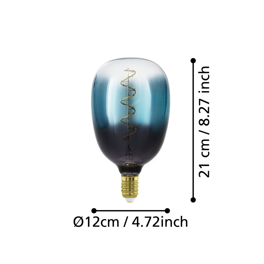 Bombilla LED regulable VINTAGE T120 E27/4W/230V 2000K azul - Eglo 110224