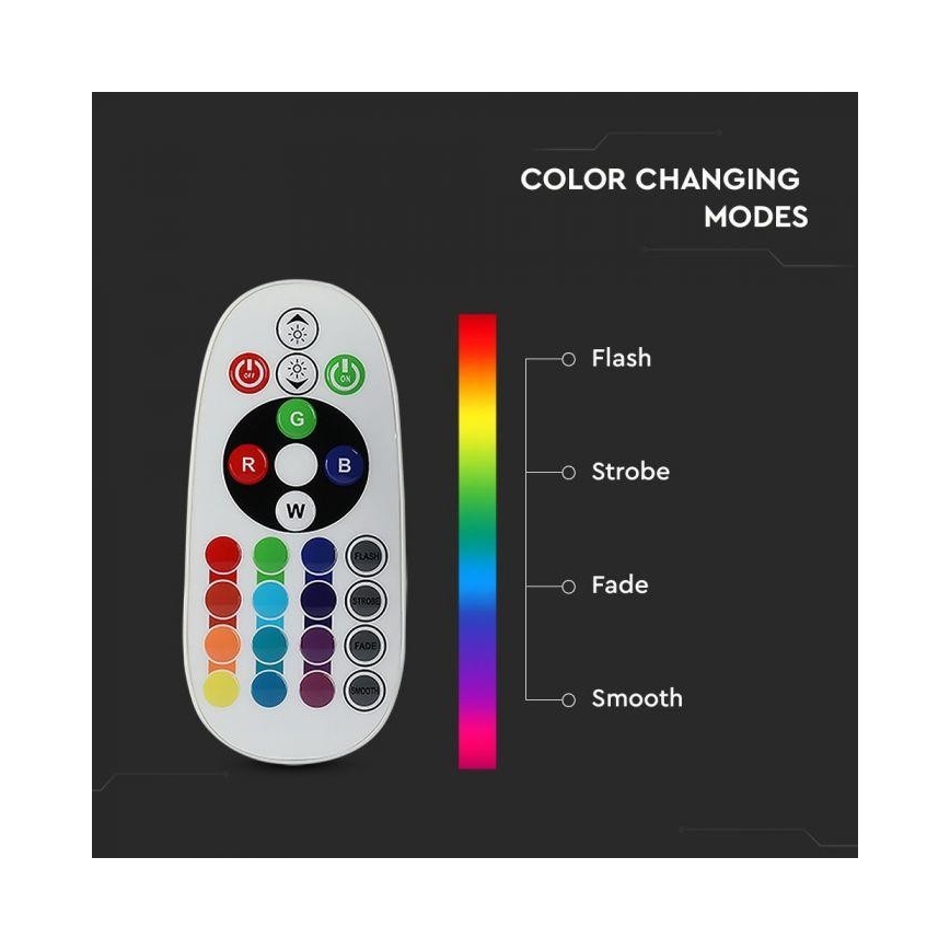 Bombilla LED RGB regulable E14/3,5W/230V 6400K + mando a distancia