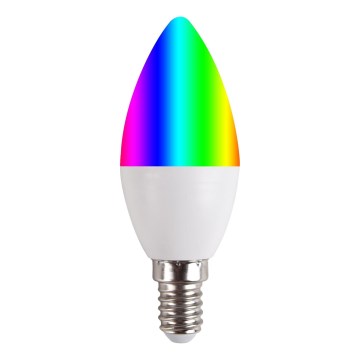 Bombilla LED RGBW regulable E14/5,5W/230V 3000-6500K Wi-Fi Tuya