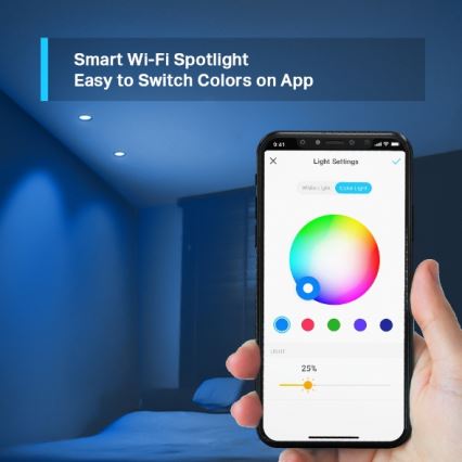 Bombilla LED RGBW regulable GU10/3,7W/230V 2200-6500K Wi-Fi - TP-Link
