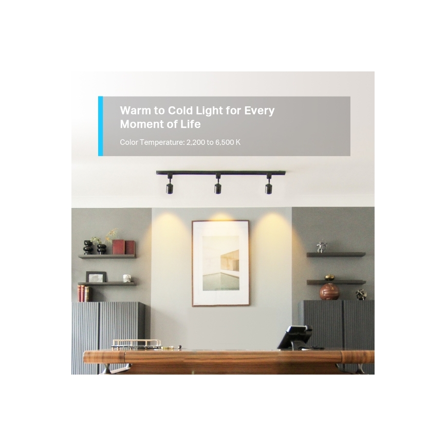 Bombilla LED RGBW regulable GU10/3,7W/230V 2200-6500K Wi-Fi - TP-Link