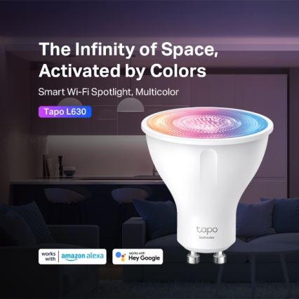 Bombilla LED RGBW regulable GU10/3,7W/230V 2200-6500K Wi-Fi - TP-Link