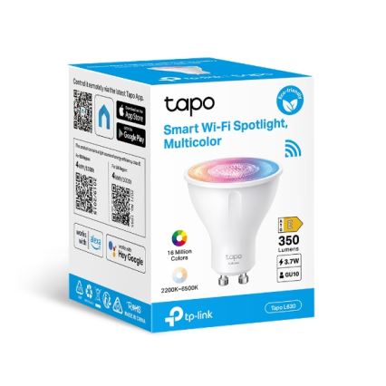 Bombilla LED RGBW regulable GU10/3,7W/230V 2200-6500K Wi-Fi - TP-Link