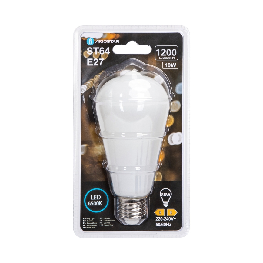 Bombilla LED ST64 E27/10W/230V 320° 6500K - Aigostar