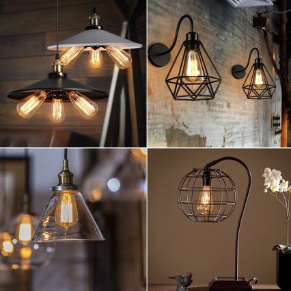Bombilla LED ST64 E27/8W/230V 2200K - Aigostar