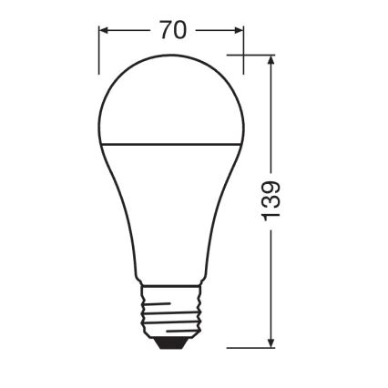 Bombilla LED STAR E27/19W/230V 6500K - Osram