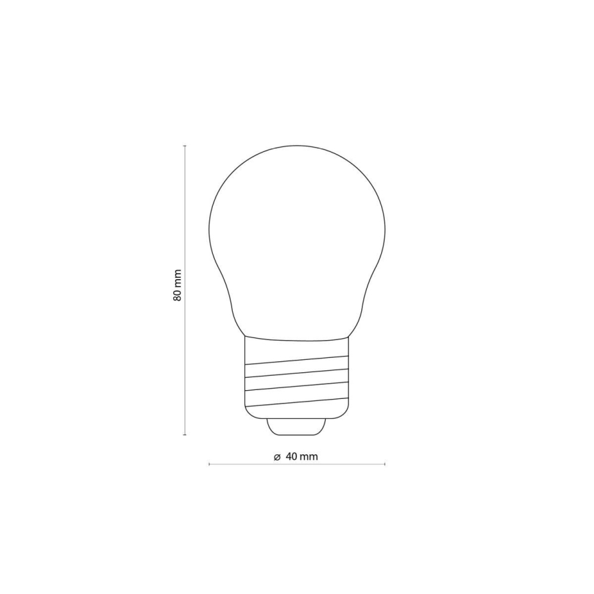 Bombilla LED transparente G45 E27/4,5W/230V 2200K