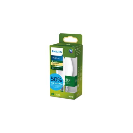 Bombilla LED ULTRAEFFICIENT Philips B35 E14/1,2W/230V 2700K