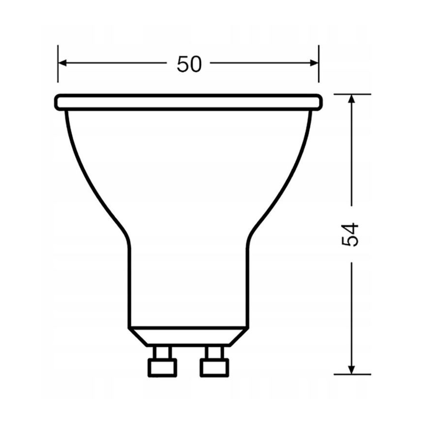 Bombilla LED VALUE PAR16 GU10/4,5W/230V 4000K 120° negro - Ledvance