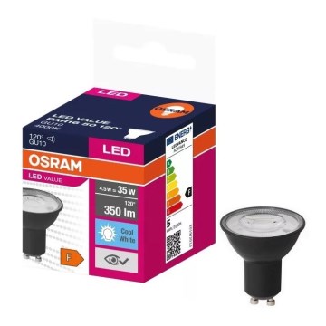 Bombilla LED VALUE PAR16 GU10/4,5W/230V 4000K 120° negro - Osram