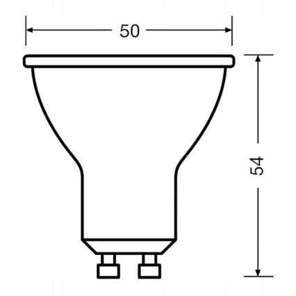 Bombilla LED VALUE PAR16 GU10/4,5W/230V 6500K 36° negro - Ledvance