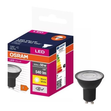 Bombilla LED VALUE PAR16 GU10/6,9W/230V 2700K 120° negro - Osram