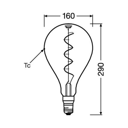 Bombilla LED vintage de filamento E27/4W/230V 1800K - Osram
