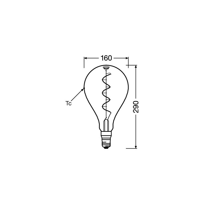 Bombilla LED vintage de filamento E27/4W/230V 1800K - Osram