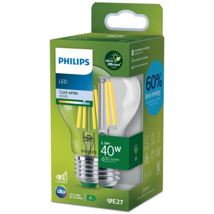 Bombilla LED VINTAGE Philips A60 E27/2,3W/230V 4000K