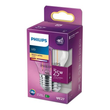 Bombilla LED VINTAGE Philips P45 E27/2W/230V 2700K