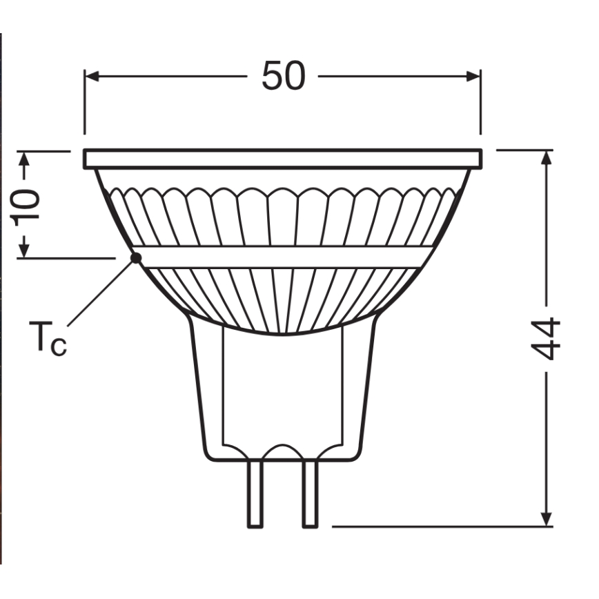 Bombilla reflectora LED MR16 regulable GU5,3/3,4W/12V 4000K 36° IRC 90 - Ledvance