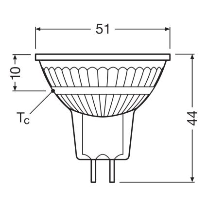 Bombilla reflectora LED regulable MR16 GU5,3/5,3W/12V 2700K 36° CRI 97 - Ledvance