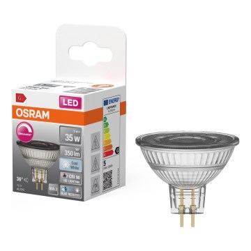 Bombilla reflectora LED regulable MR16 GU5,3/5W/12V 4000K 36° IRC 90 - Osram
