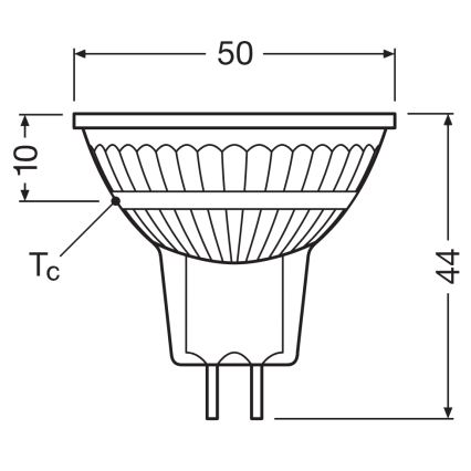 Bombilla reflectora LED regulable MR16 GU5,3/5W/12V 4000K 36° IRC 90 - Osram