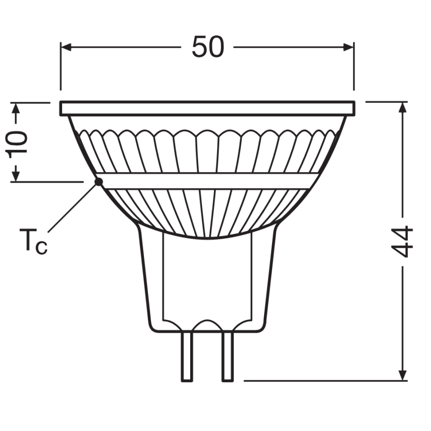 Bombilla LED reflectora regulable MR16, casquillo GU5,3, 6,6W/12V, 3000K, 36° CRI 97 - Ledvance