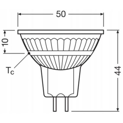 Bombilla LED regulable reflectora MR16 GU5,3/6,8W/12V 4000K 36° CRI 90 - Ledvance