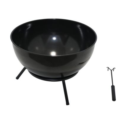 Brasero portátil negro