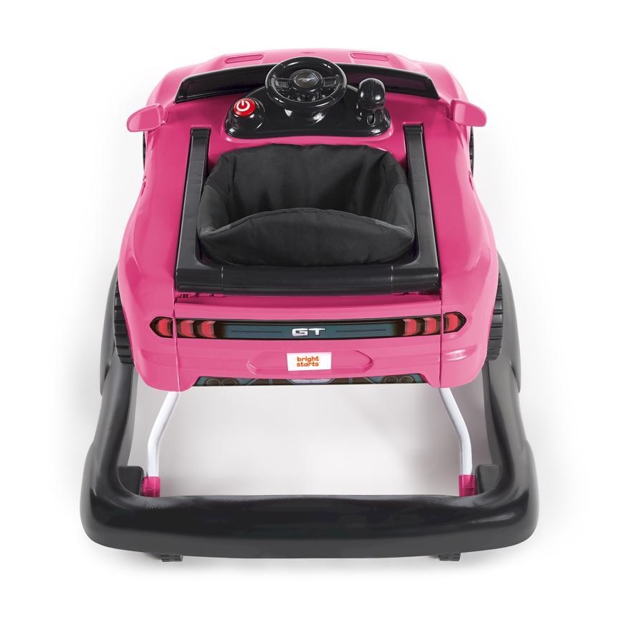 Bright Starts - Andador 3 en 1 para bebé FORD MUSTANG rosa